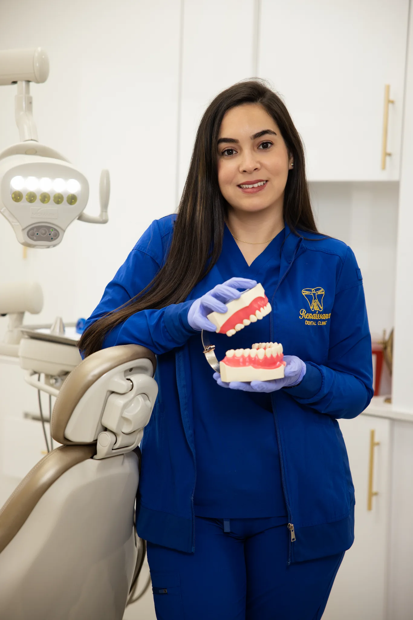 dental-professional-demonstrating-dental-model